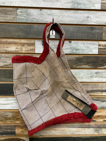 USED  No Ear Fly Mask Horse Red
