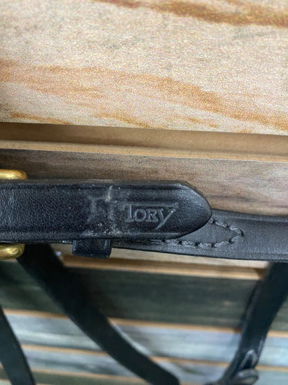 USED Tory Leather Leather Split Reins  Black