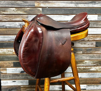 USED Barnsby Close Contact English Saddle 18” Medium Oil