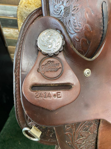 USED Silver Supreme Reiner Saddle 16" Dark Oil