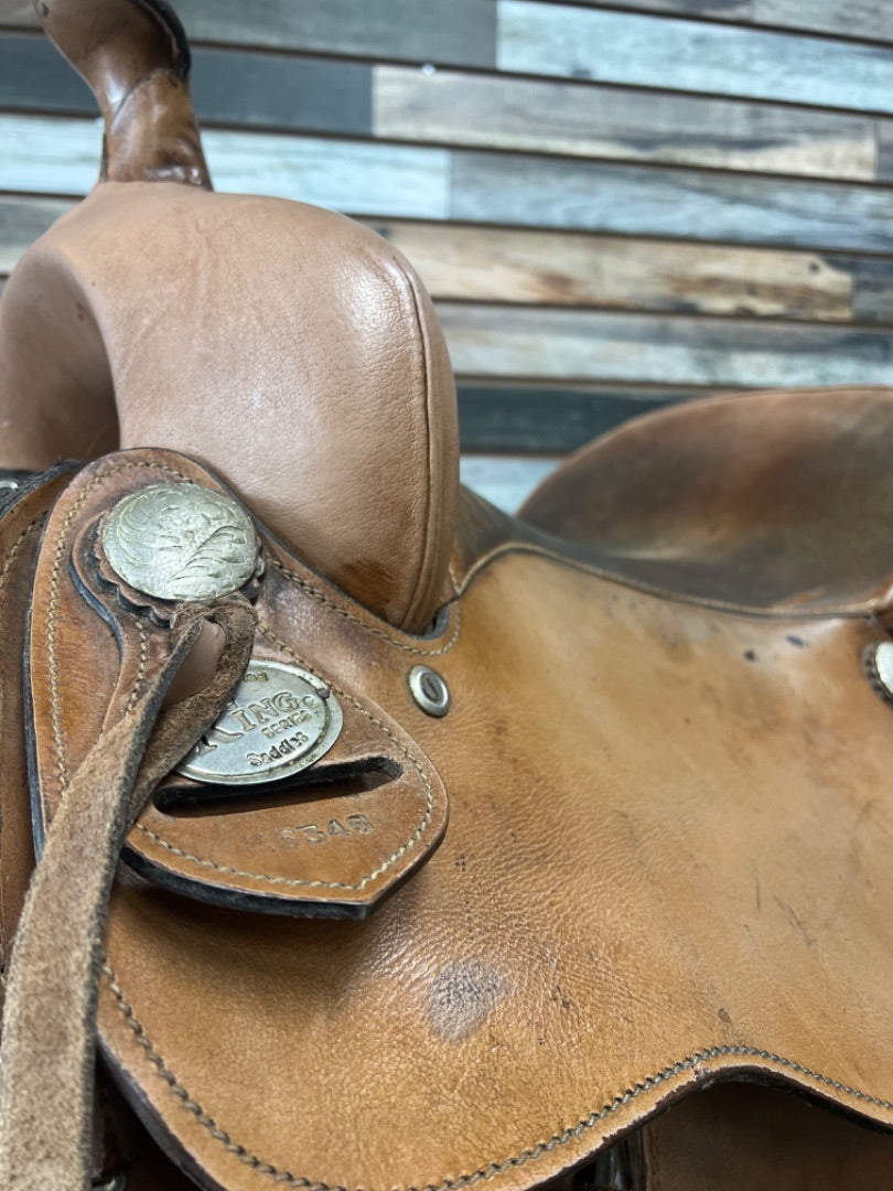 USED King Series Western Saddle 16.5” Light Oil