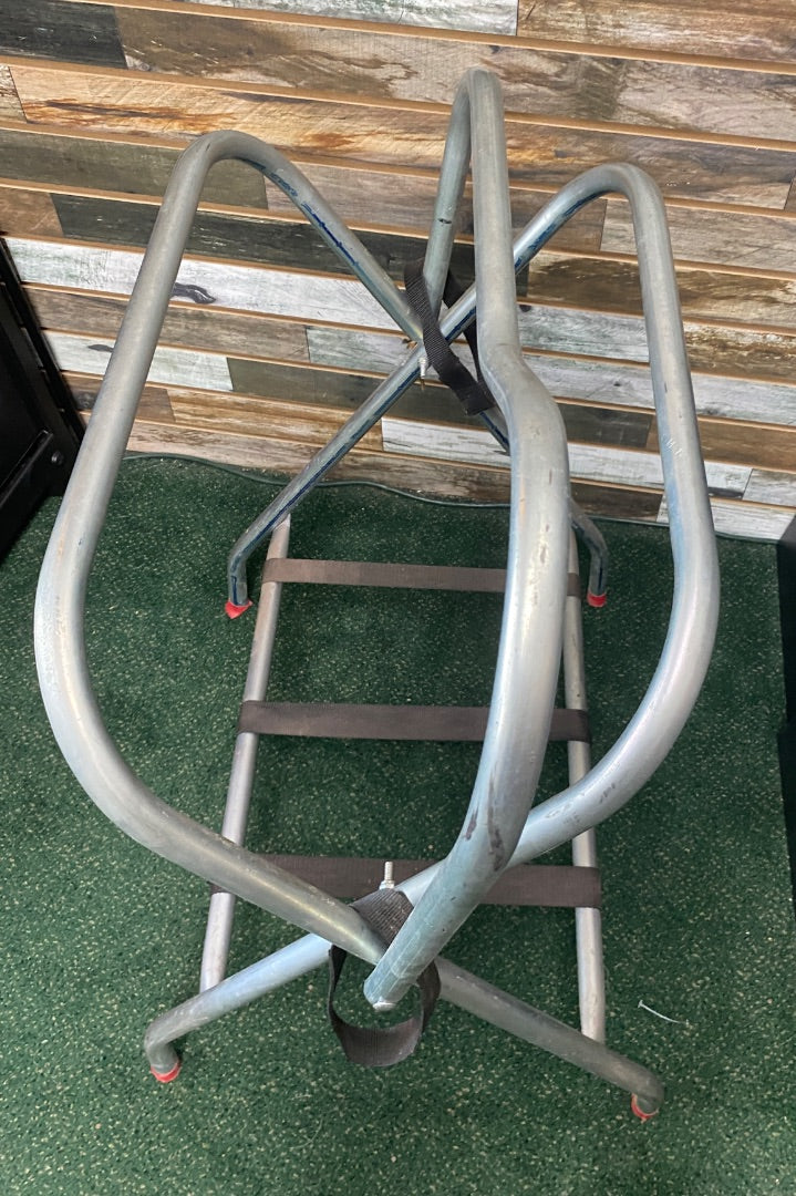 USED  Metal Saddle Stand  Silver