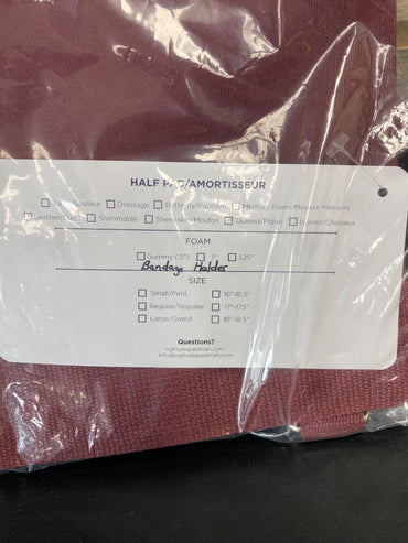 USED Ogilvy NWT Bandage Holder Maroon with White Piping