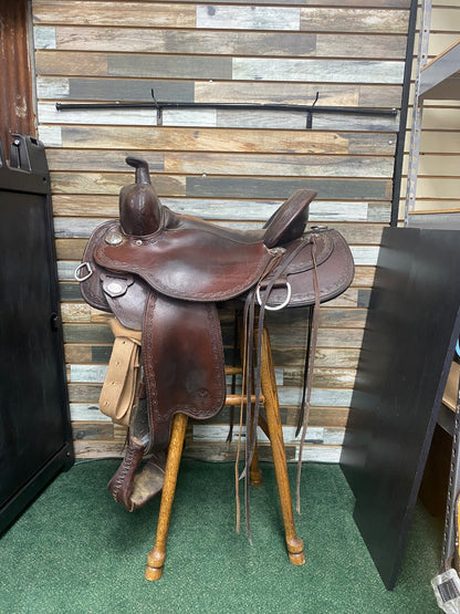 USED Circle Y Alpine Flex2 Trail Border Trail Saddle