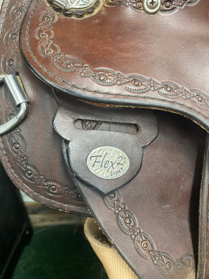 USED Circle Y Alpine Flex2 Trail Border Trail Saddle