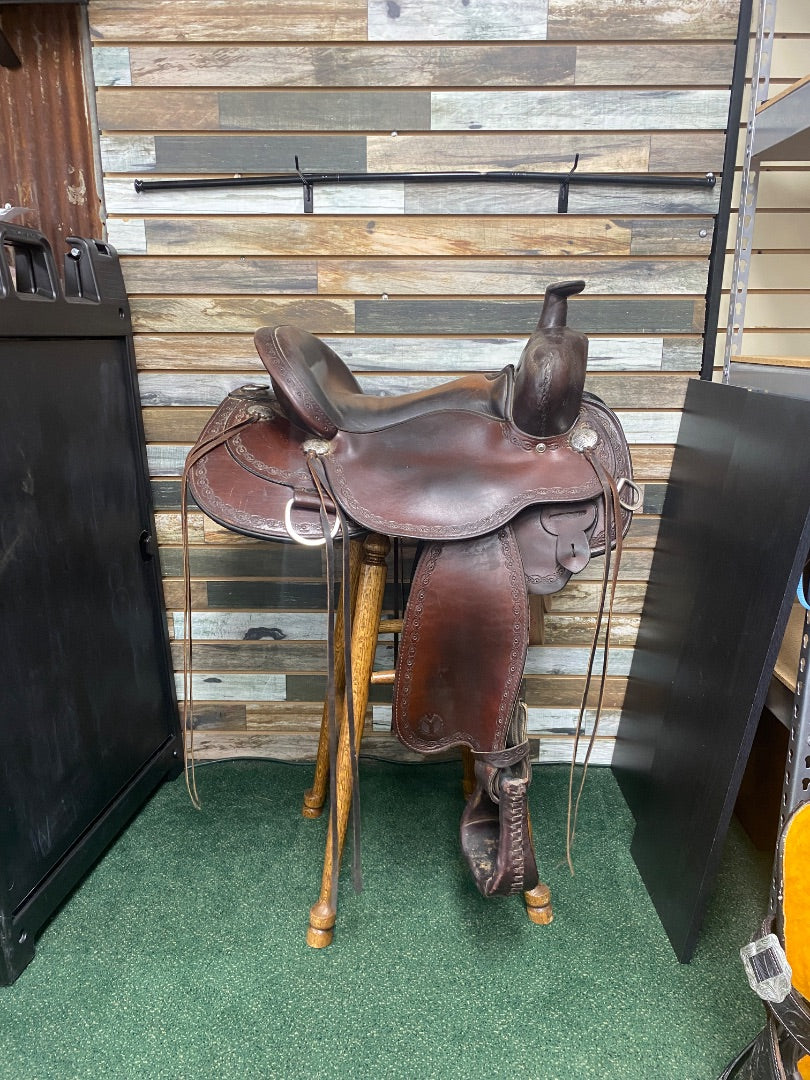 USED Circle Y Alpine Flex2 Trail Border Trail Saddle