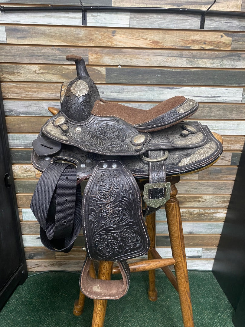 USED  Youth Show Saddle 10" Seat Black