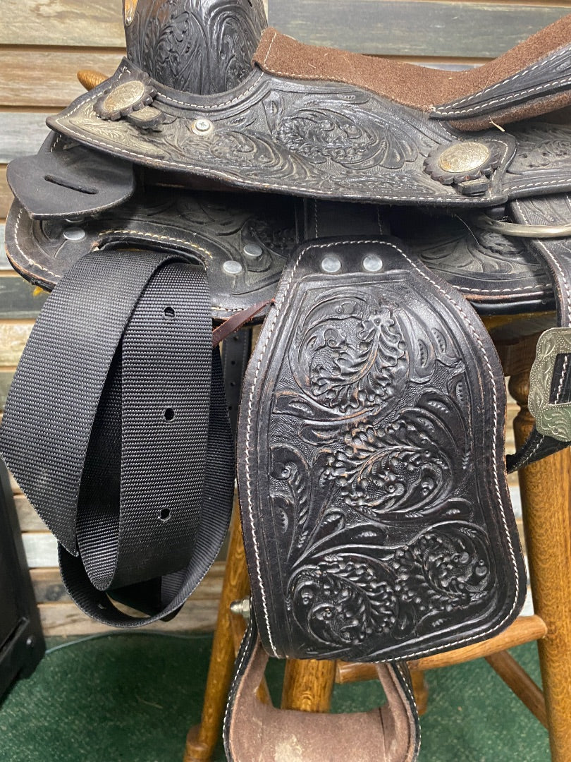 USED  Youth Show Saddle 10" Seat Black