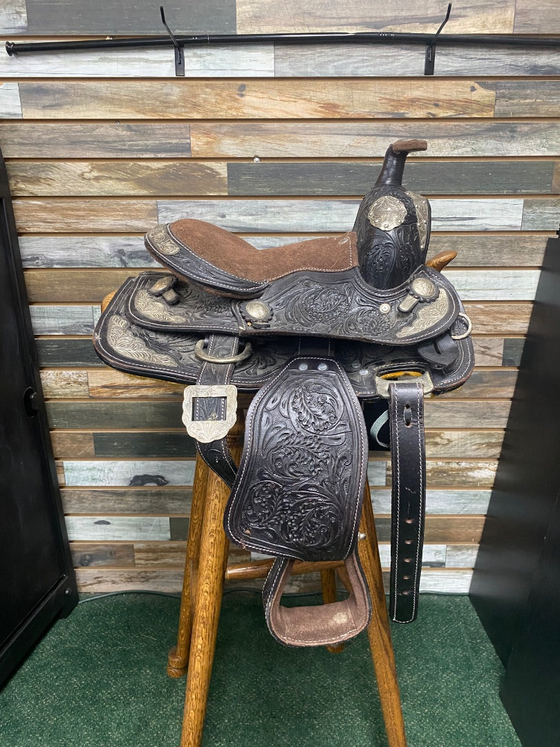 USED  Youth Show Saddle 10" Seat Black