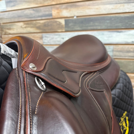 USED Devoucoux Chiberta Lab Monoflap English Saddle 18" Dark Oil