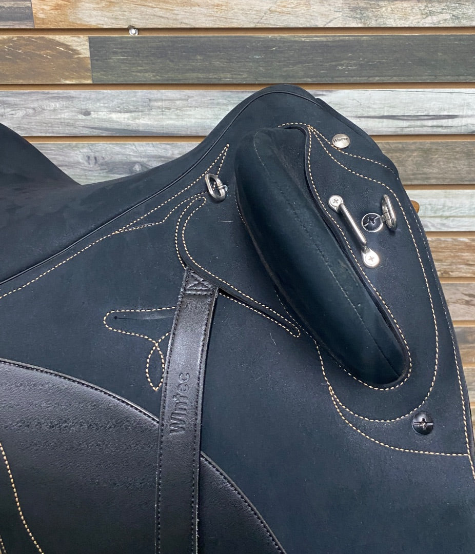 USED Wintec Australian Saddle 16" Black w/ Rosegold Stitching