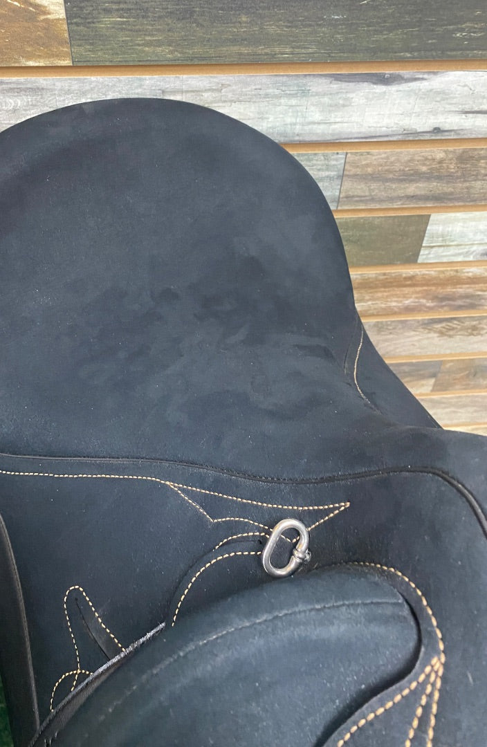 USED Wintec Australian Saddle 16" Black w/ Rosegold Stitching