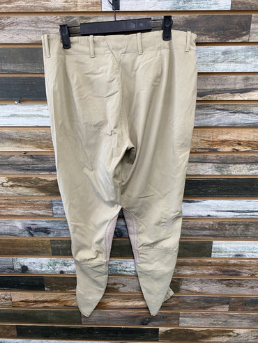 USED Ariat All Circuit Ladies Side zip Kneepatch Breech 30L Tan