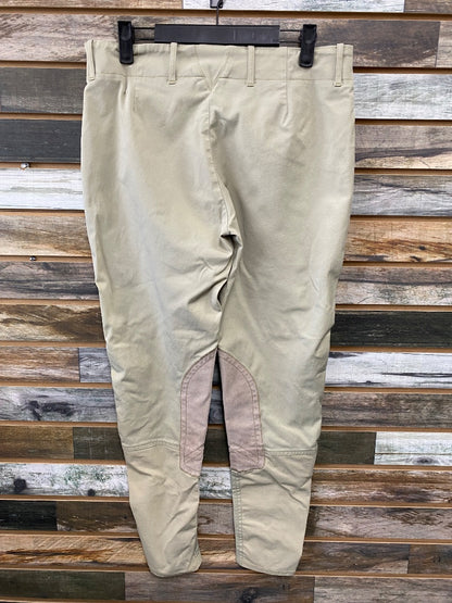 USED Ariat All Circuit Ladies Side zip Kneepatch Breech 30L Tan
