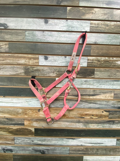 USED Weaver Nylon Halter Large Pink