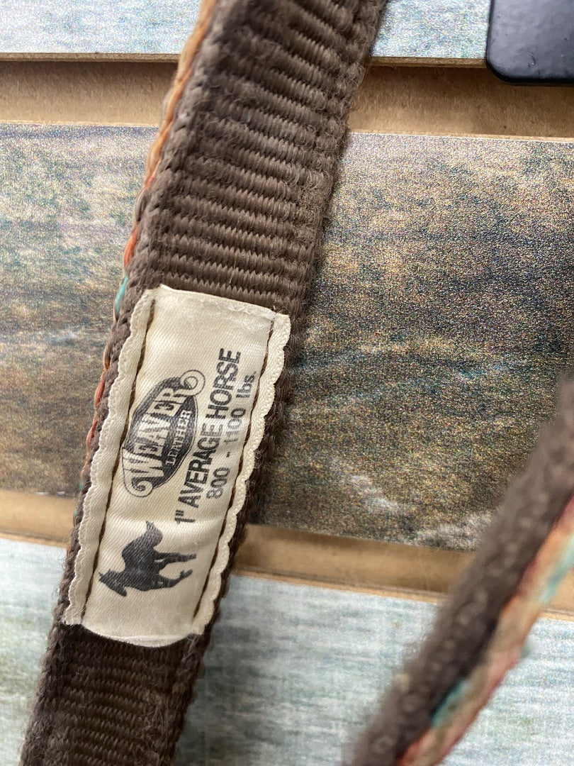 USED Weaver Nylon Halter Average Brown Aztec