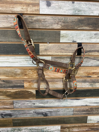 USED Weaver Nylon Halter Average Brown Aztec