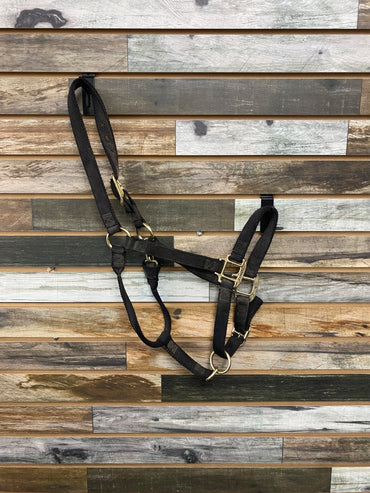 USED Weaver Nylon Halter Average Horse Black
