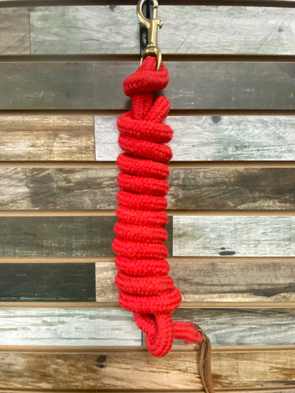 USED  Red Lead Rope w/ Leather End