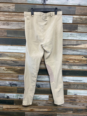 USED Live Your Greatness Knee Patch Breeches Medium Tan
