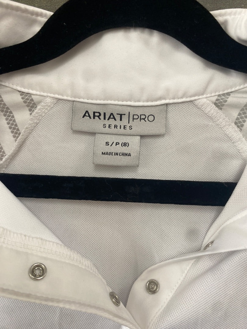 USED Ariat Show Shirt Small White