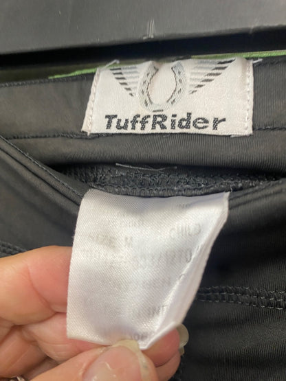 USED Tuffrider Silicone Knee Patch Tights Medium Grey/Green