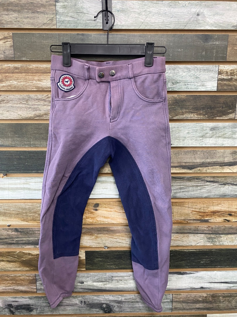 USED Horze Full Seat Breeches Medium Lavender and Navy