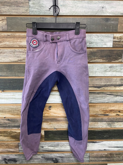 USED Horze Full Seat Breeches Medium Lavender and Navy