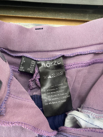 USED Horze Full Seat Breeches Medium Lavender and Navy