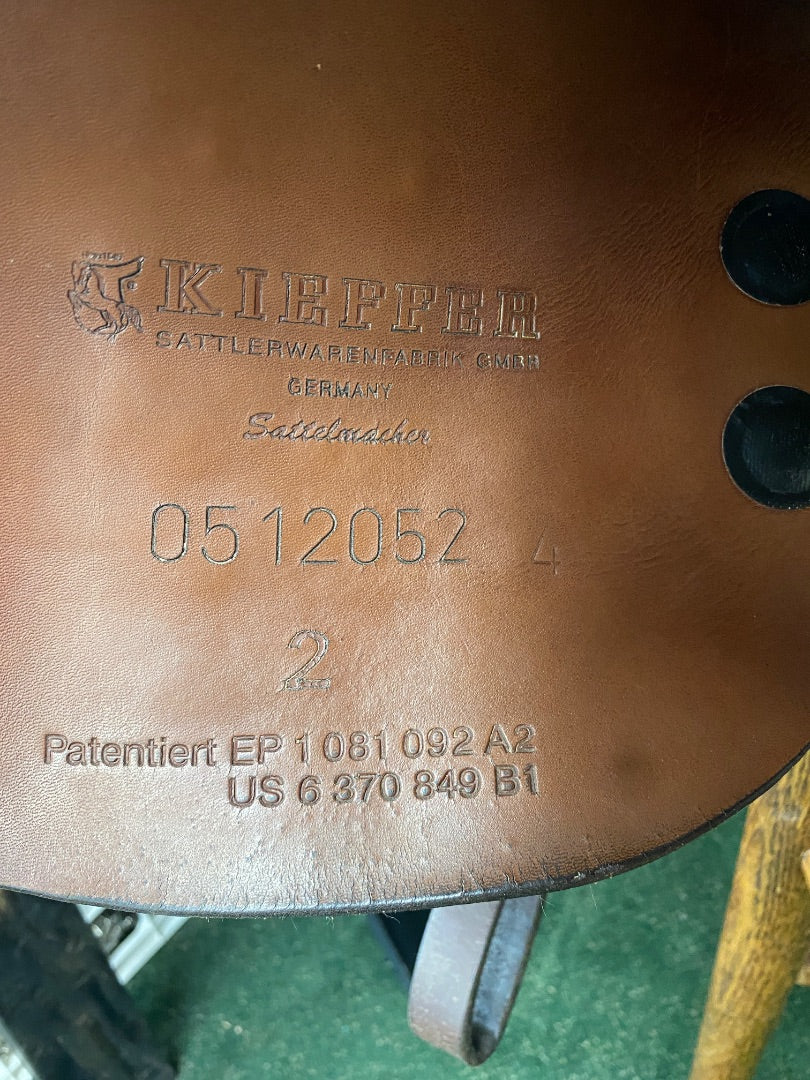 USED Keiffer Arlene Jump Saddle with Stirrup Leathers 17" Chestnut