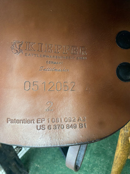 USED Keiffer Arlene Jump Saddle with Stirrup Leathers 17" Chestnut