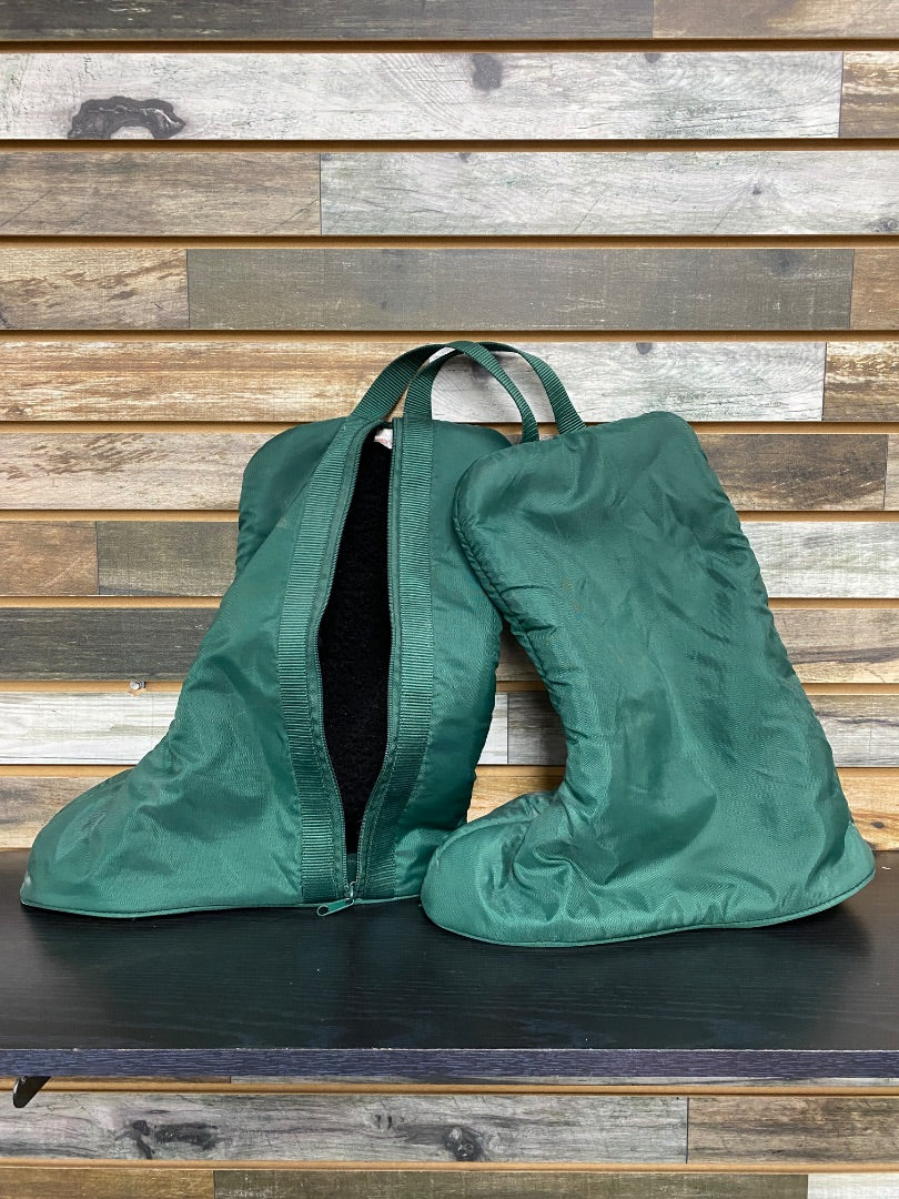 USED  Fleece Lined Western Boot Bag  Green