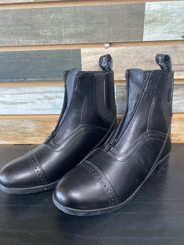 USED Saxon Ladies Syntovia Paddock Boots 6 Black
