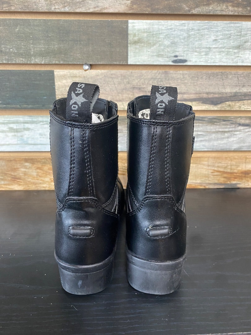 USED Saxon Ladies Syntovia Paddock Boots 6 Black