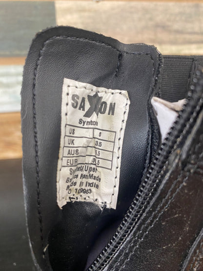 USED Saxon Ladies Syntovia Paddock Boots 6 Black