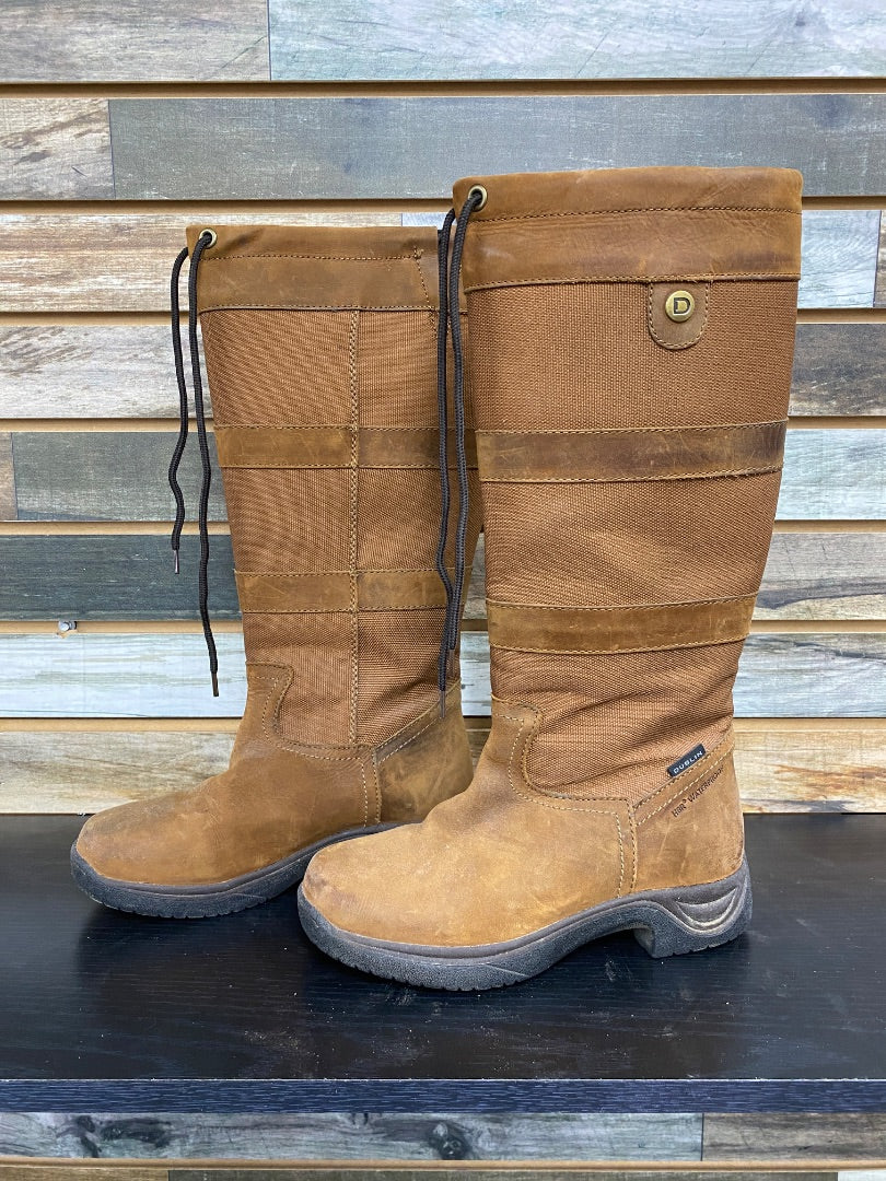 USED Dublin Ireland Riverboots 8 Light Brown