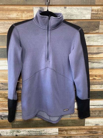 USED Kerrits Ladies 1/4 Zip Pullover XS Cornflower/Dark Blue
