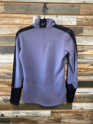 USED Kerrits Ladies 1/4 Zip Pullover XS Cornflower/Dark Blue