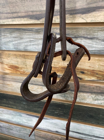 USED  Western Split Reins with Loop Ends  Dark Oil