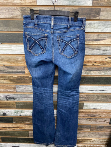 USED Ariat Ladies Perfect Rise Bootcut Jeans 29R Demin
