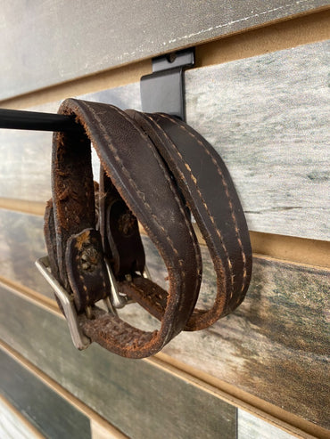 USED  Western Leather Stirrup Hobbles  Dark Oil