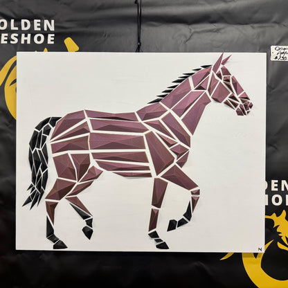 USED (New) Geometric Horse Artwork 24” x 30”