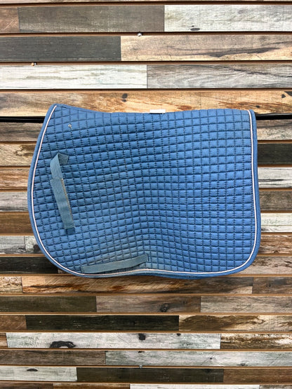 USED PRI Dressage Pad Blue w/ Pink Piping  Blue