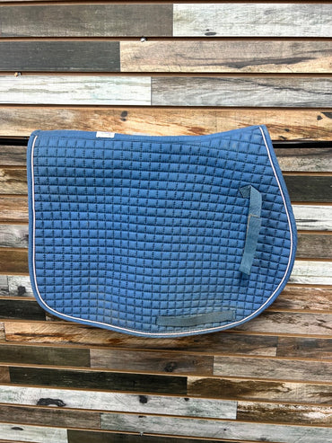 USED PRI Dressage Pad Blue w/ Pink Piping  Blue