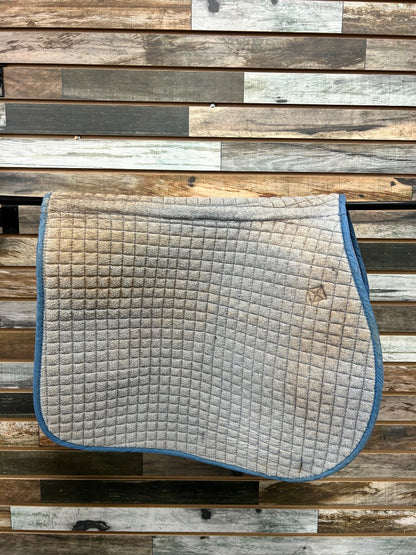 USED PRI Dressage Pad Blue w/ Pink Piping  Blue