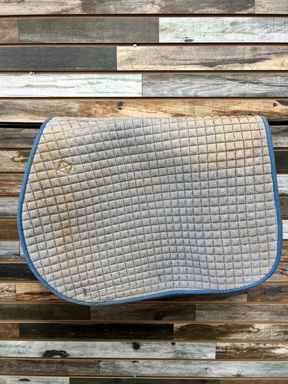 USED PRI Dressage Pad Blue w/ Pink Piping  Blue