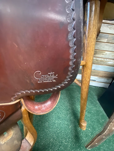 USED Coats Saddlery Cutting Saddle 17.5" Seat 6.5" Gullet Medium Oil