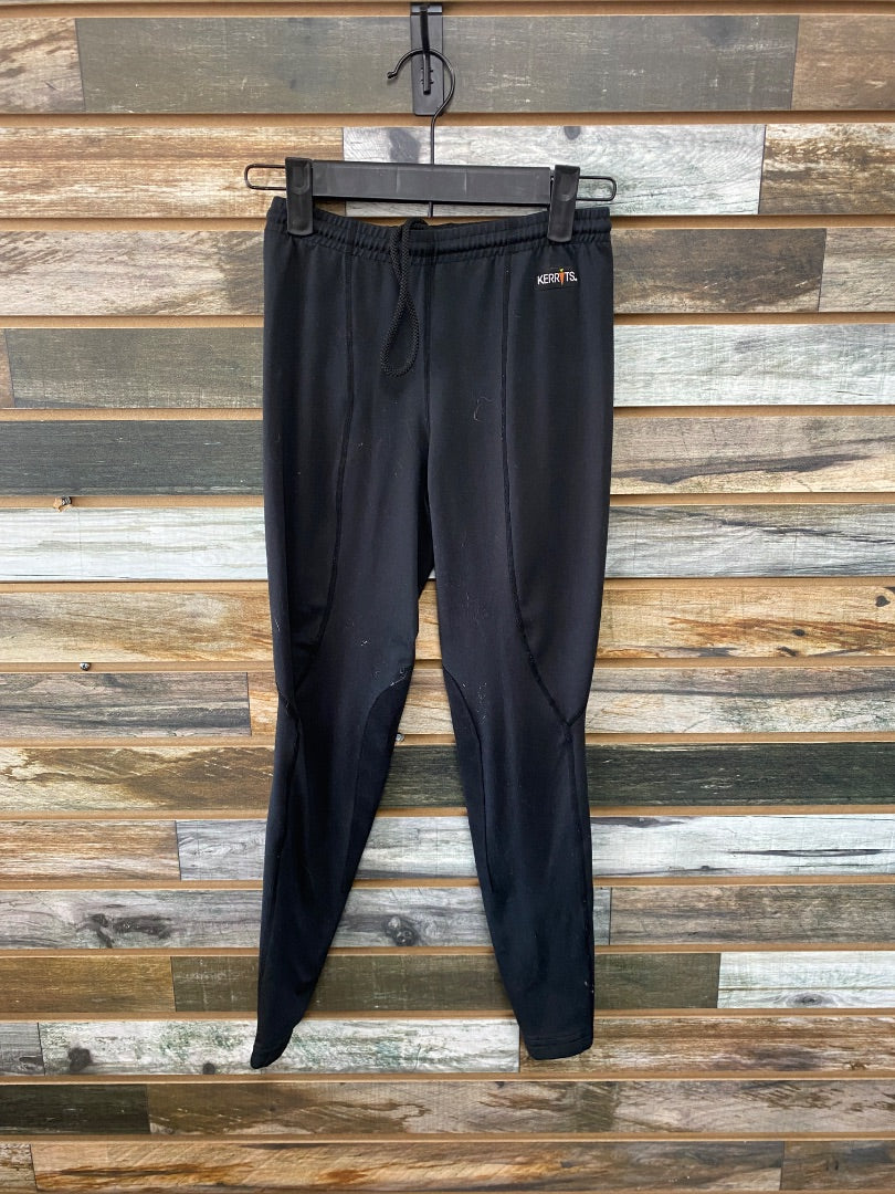 USED Kerrits Youth English Tights Youth Large Black