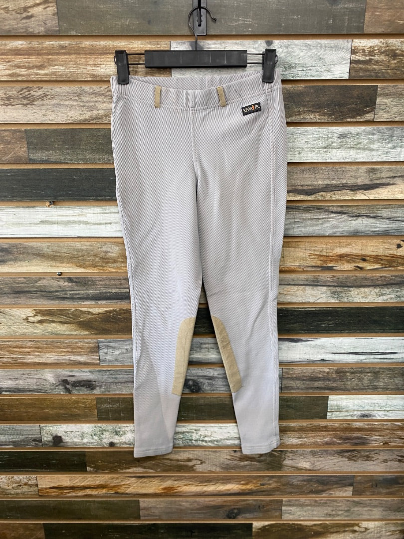 USED Kerrits Youth English Breeches Youth Extra Large Grey