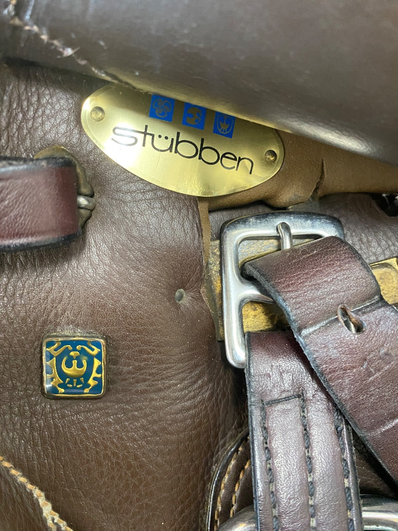 USED Stubben English Jump Saddle 17.5” Dark Oil